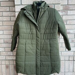 NWT Zuda Olive layered Olive Puffer Coat